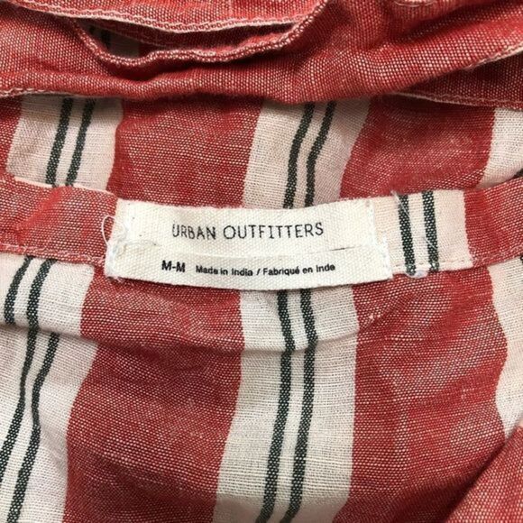 Urban Outfitters striped‎ linen mini dress with buttons woman’s size M - Picture 6 of 11
